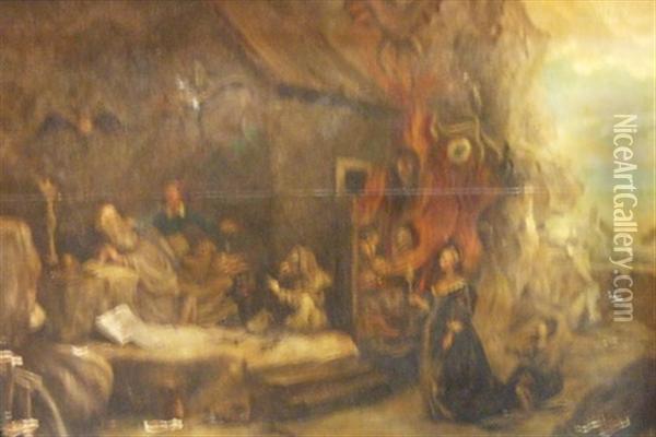 La Tentation De St Antoine Oil Painting - David The Younger Teniers