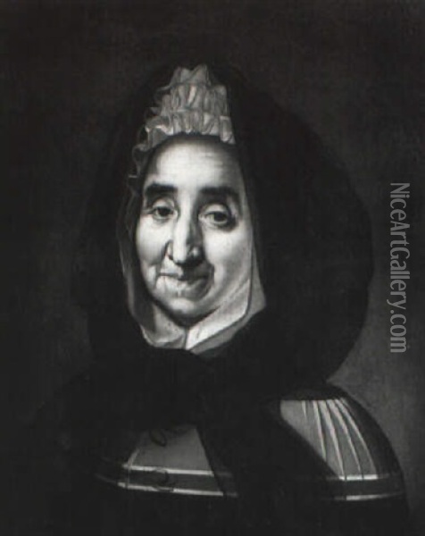 Portrait D'une Dame (madame De Miramion?) Oil Painting - Francois Jouvenet the Younger