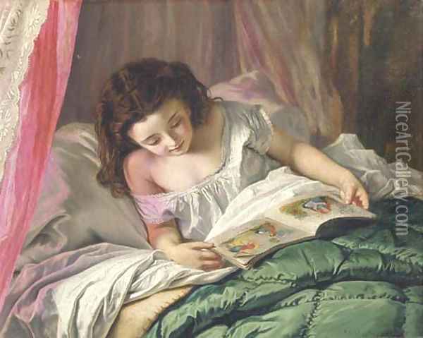 Reading time Oil Painting - Sophie Gengembre Anderson