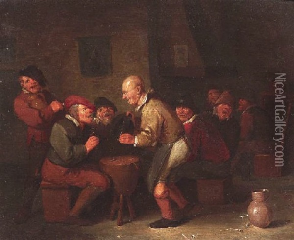 Bauersleute Im Wirtshaus Oil Painting - Egbert van Heemskerck the Younger