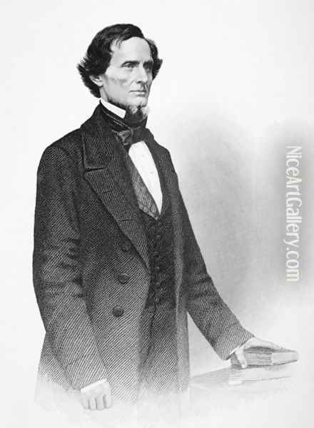Portrait of Jefferson Davis (2) Oil Painting - Mathew Brady