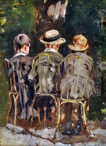 I Tre Amici Oil Painting - Raffaele Ragione