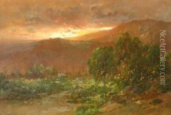 In The Catskills Oil Painting - William Louis Sonntag