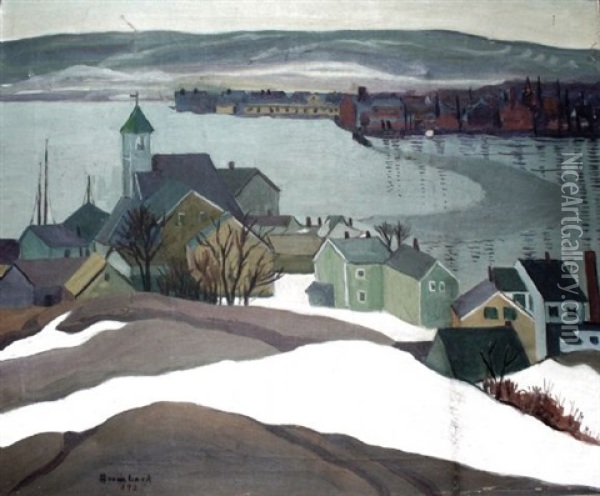 Gloucester In Winter Oil Painting - Louise Upton Brumback
