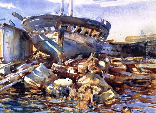 Flotsam and Jetsam Oil Painting - John Singer Sargent