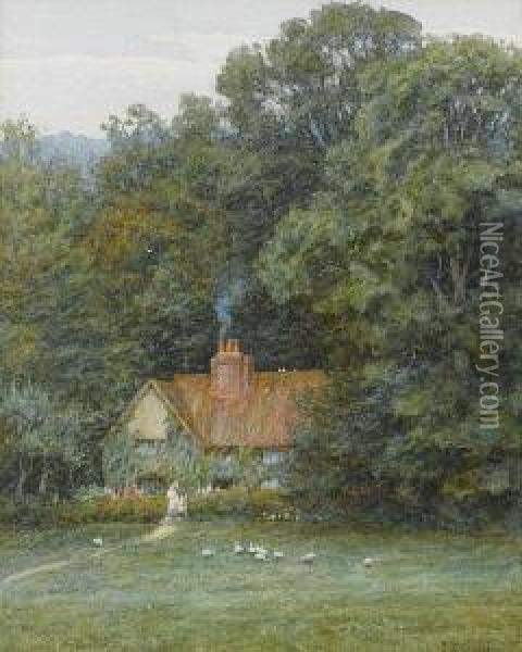 The Cottage In The Woods Oil Painting - Helen Mary Elizabeth Allingham