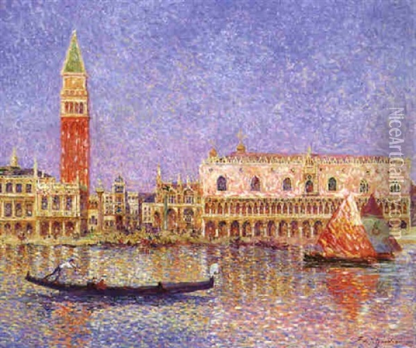 Venise Oil Painting - Ferdinand du Puigaudeau