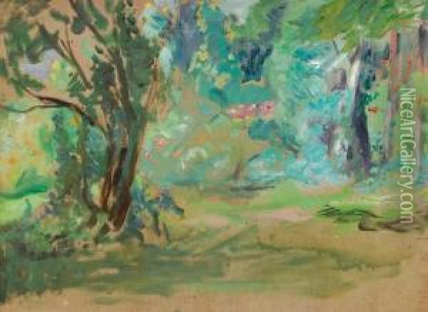 Studie Eines Bluhenden Parks Oil Painting - Arthur Siebelist