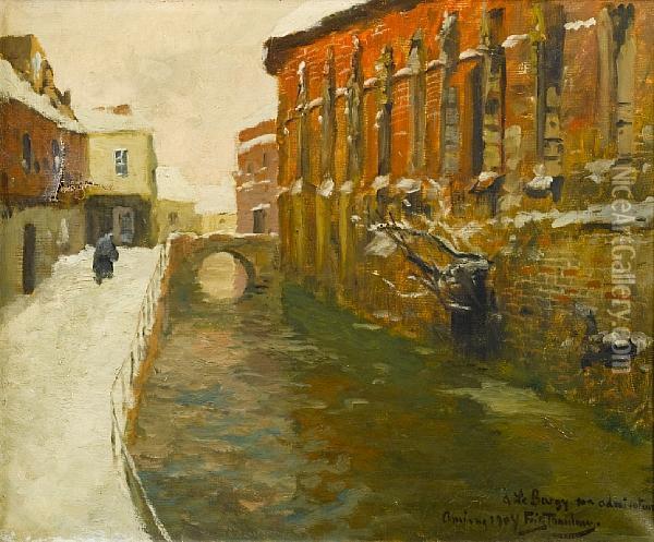 Winter In Amiens Oil Painting - Fritz Thaulow