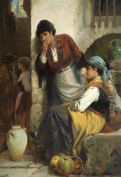 Spanish Gypsies Oil Painting - Robert Kemm
