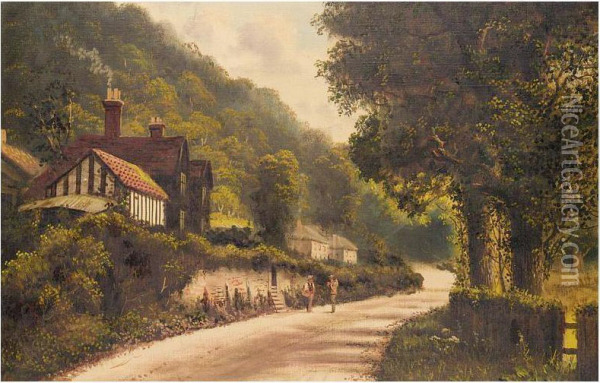Mickleham, Surrey Oil Painting - James Isiah Lewis