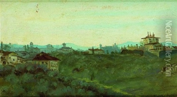 Ansicht Von San Miniato Bei Florenz Oil Painting - Frederick Hamilton Jackson