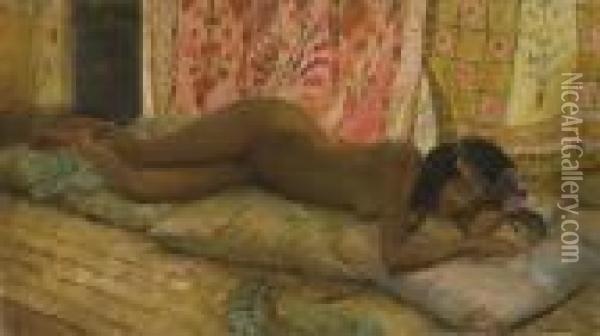 Odalisque Oil Painting - Georges Antoine Rochegrosse