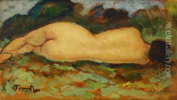 Nude Lying Oil Painting - Nicolae Tonitza