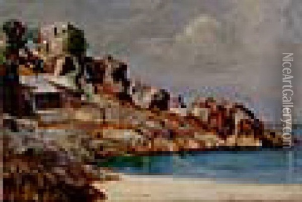 St. Ives Oil Painting - Frank Lewis Emanuel
