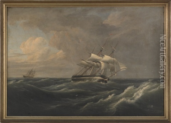 Nautical Scene Oil Painting - George Robert Bonfield