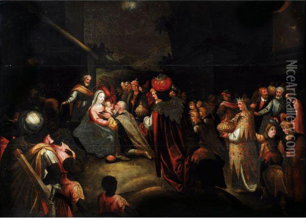 L'adoration Des Mages Oil Painting - Louis de Caullery