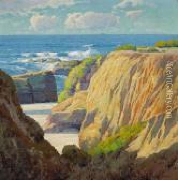 California Coast Oil Painting - Maurice Braun