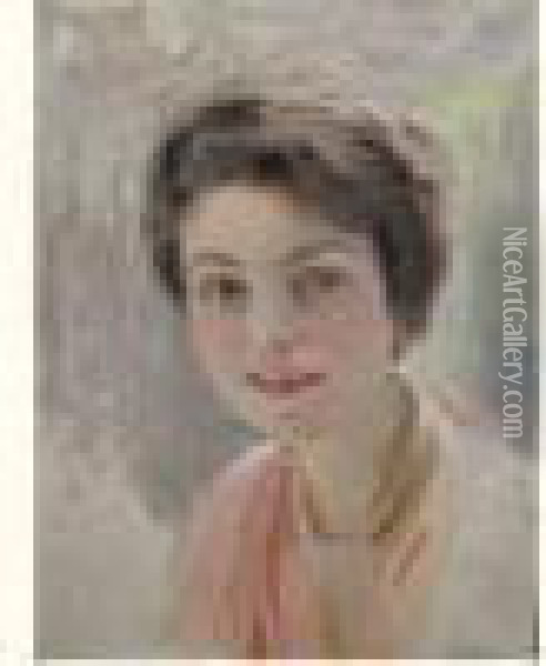 Portrait De Femme Au Collier Oil Painting - Paul Chabas