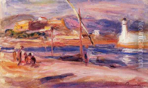 Fort Carre Et Phare D Antibes Oil Painting - Pierre Auguste Renoir