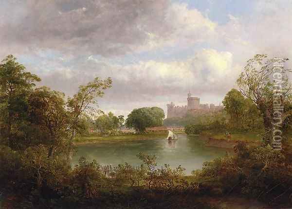 Windsor Castle Oil Painting - Thomas Doughty