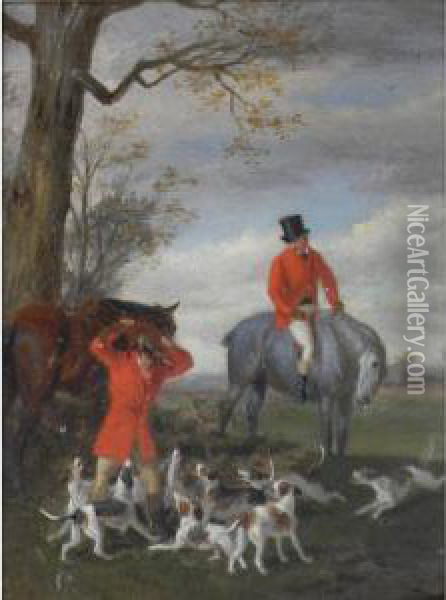 Conclusion Of The Fox Hunt Oil Painting - William Henry Wheelwright