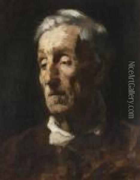 Bildnis Eines Alten
 Mannes. Oil Painting - Theodore Wores