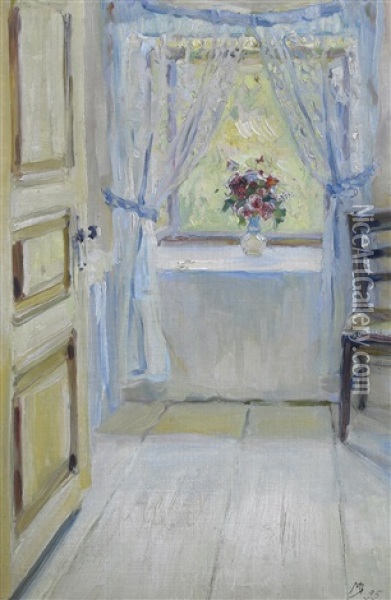 Bouquet A La Fenetre Oil Painting - Maria Vasilievna Yakinchikova-Weber