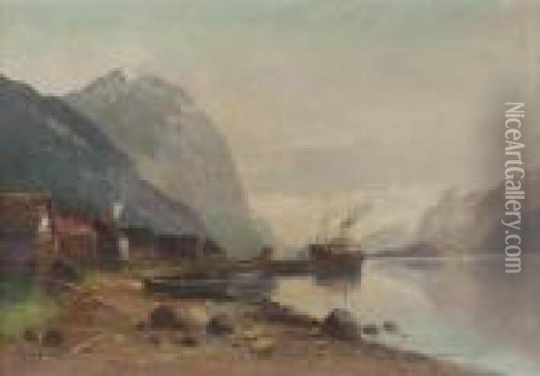 Fjordlandschaft Oil Painting - Karl Kaufmann