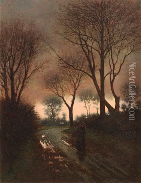 Between Autumn And Winter Oil Painting - Joseph Malachy Kavanagh