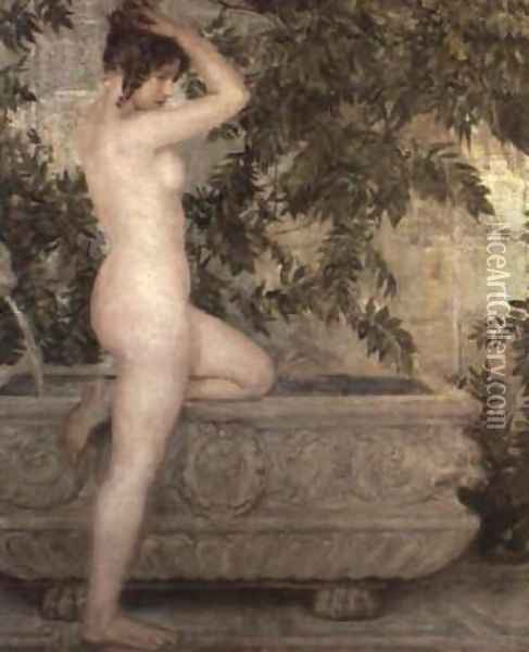 A Classical Beauty Oil Painting - Henrietta Rae