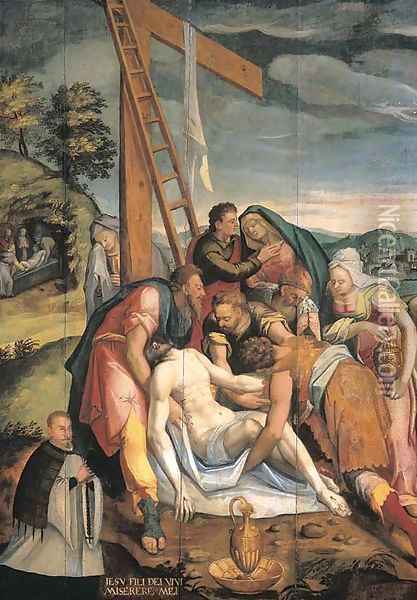 The Lamentation Oil Painting - Pedro de Campana