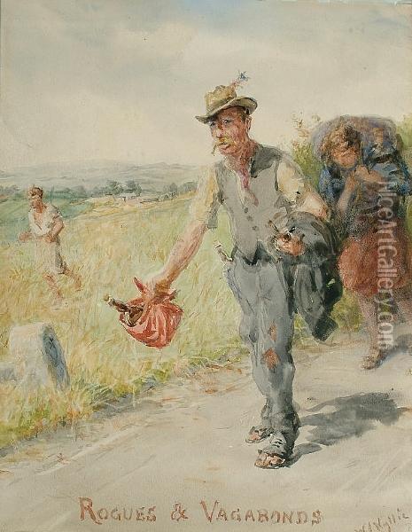 Rogues And Vagabonds Oil Painting - William Lionel Wyllie