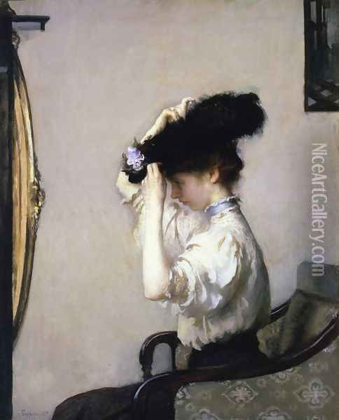 Preparing for the Matinee, 1907 Oil Painting - Edmund Charles Tarbell