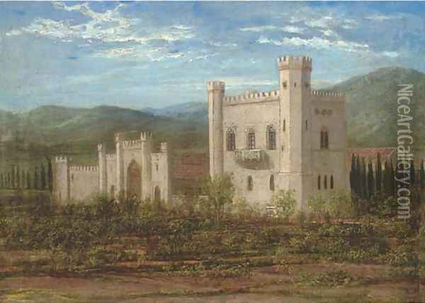 An Iberian castle Oil Painting - Edward Villiers Rippingille