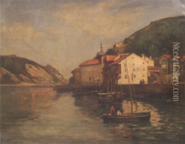 Entree Du Port Oil Painting - Gustave Henri Colin