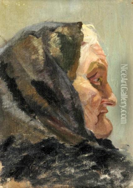 Woman Oil Painting - Shmuel Ben David