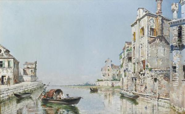 A Sunny Day, Venice Oil Painting - Francois Brunery