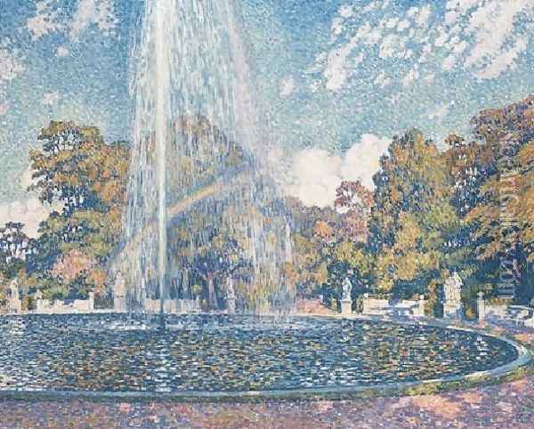 The Fountain Oil Painting - Theo van Rysselberghe