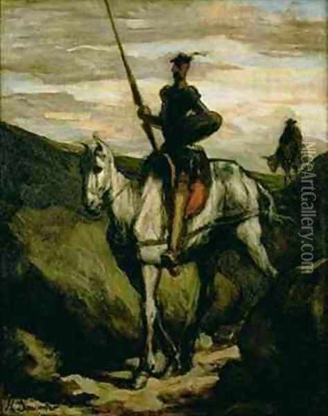 Don Quixote Oil Painting - Honore Daumier