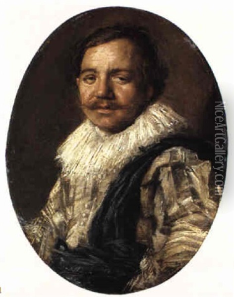 Portrait Of An Officer Oil Painting - Frans Hals