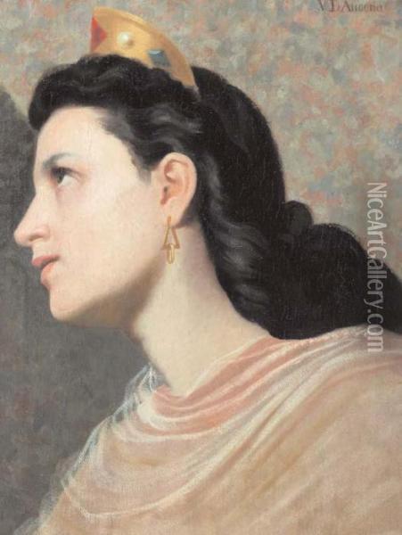 Busto Femminile Oil Painting - D'Ancona Vito