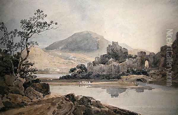Conway Castle North Wales Oil Painting - Thomas Girtin