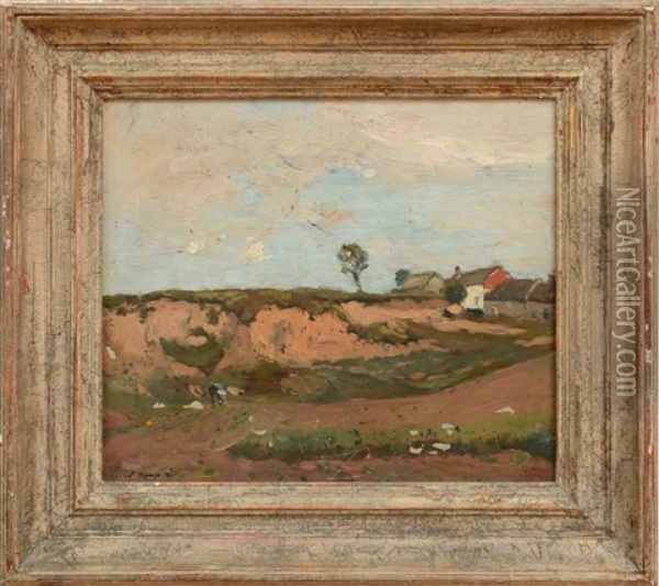 Farm Landscape Oil Painting - Henry Ward Ranger