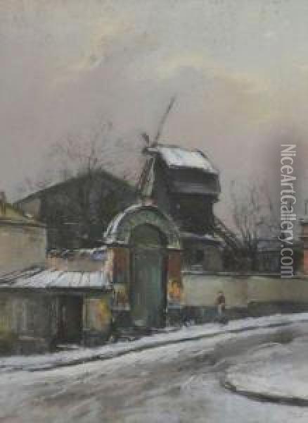 Le Moulin De La Galette Oil Painting - Pierre Jacques Pelletier