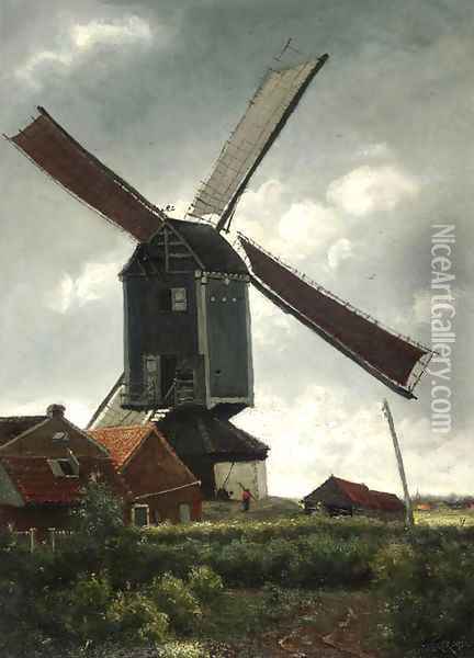 Moulin de Kiel (Anvers) Oil Painting - Theodor Verstraete