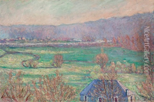 La Maison De Michel Monet A Sorel-moussel Oil Painting - Blanche Hoschede-Monet