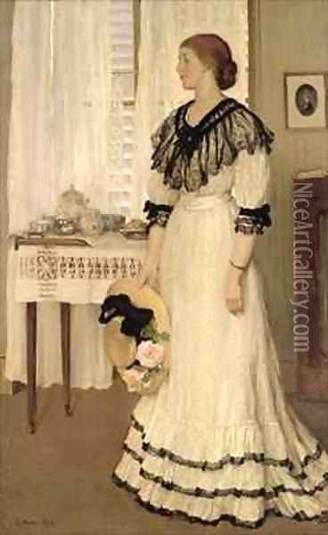 The Muslin Dress Oil Painting - Emanuel Phillips Fox