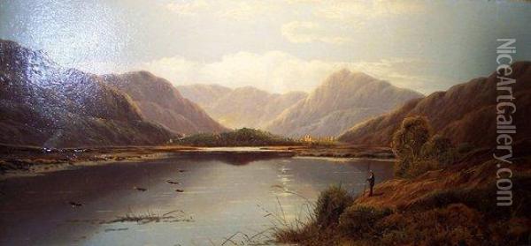 Highland Loch Oil Painting - Charles Leslie