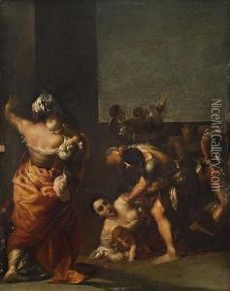 Strage Degli Innocenti Oil Painting - Giuseppe Maria Crespi